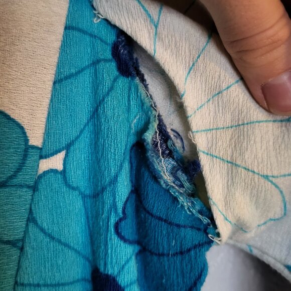 Vintage 60s Cotton Floral Maxi Dress - Picture 8 of 11